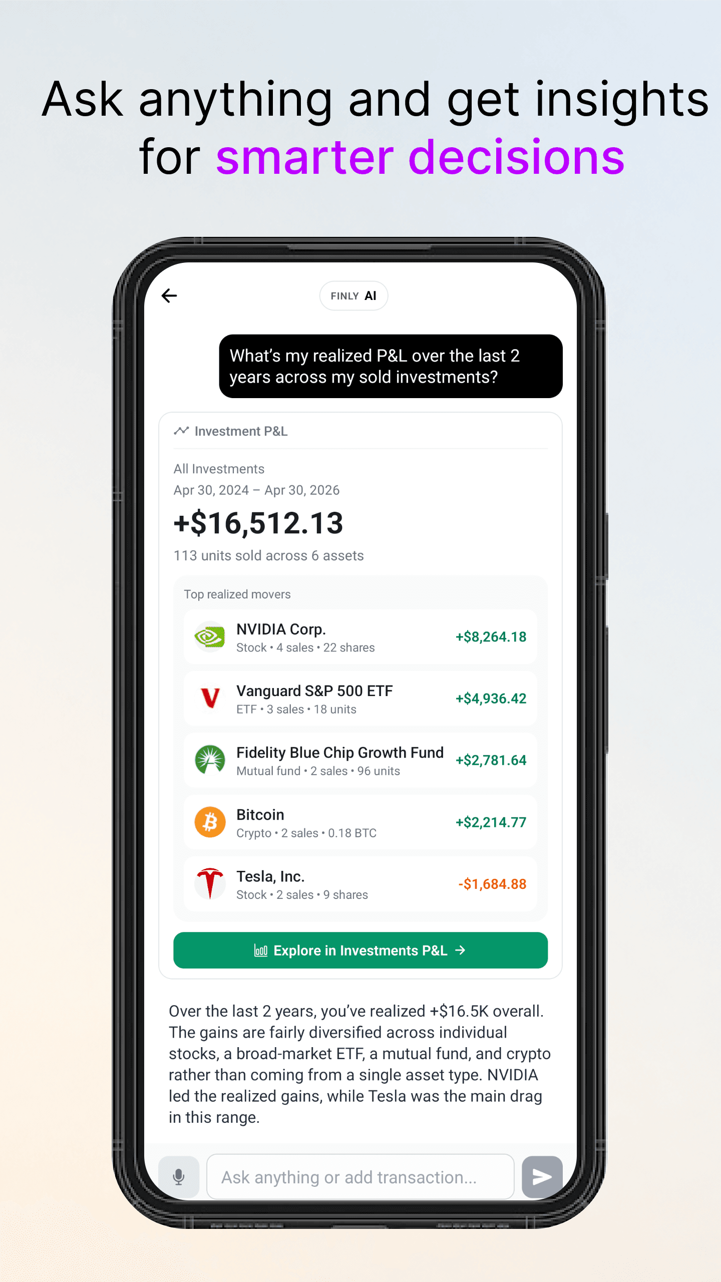Investment insights answering questions for smarter decisions